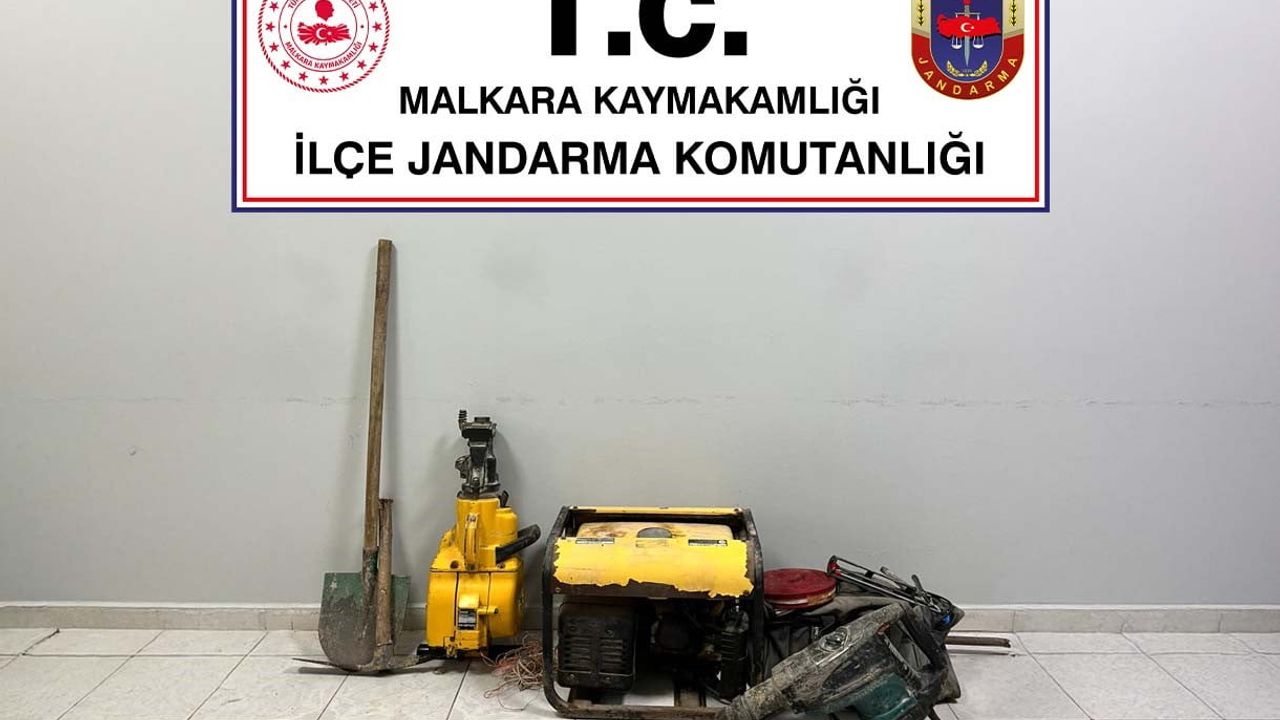 Tekirdağ Malkara'da ormanlık alanda kaçak kazı: 3 şüpheli suçüstü yakalandı