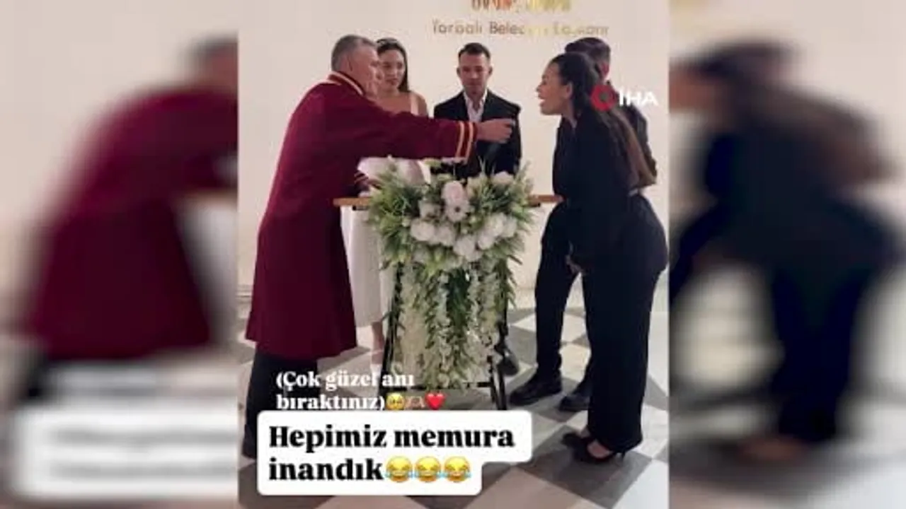 Torbalı'da nikah töreninde şaka ters tepti: Nikah memurunun karşı şakası