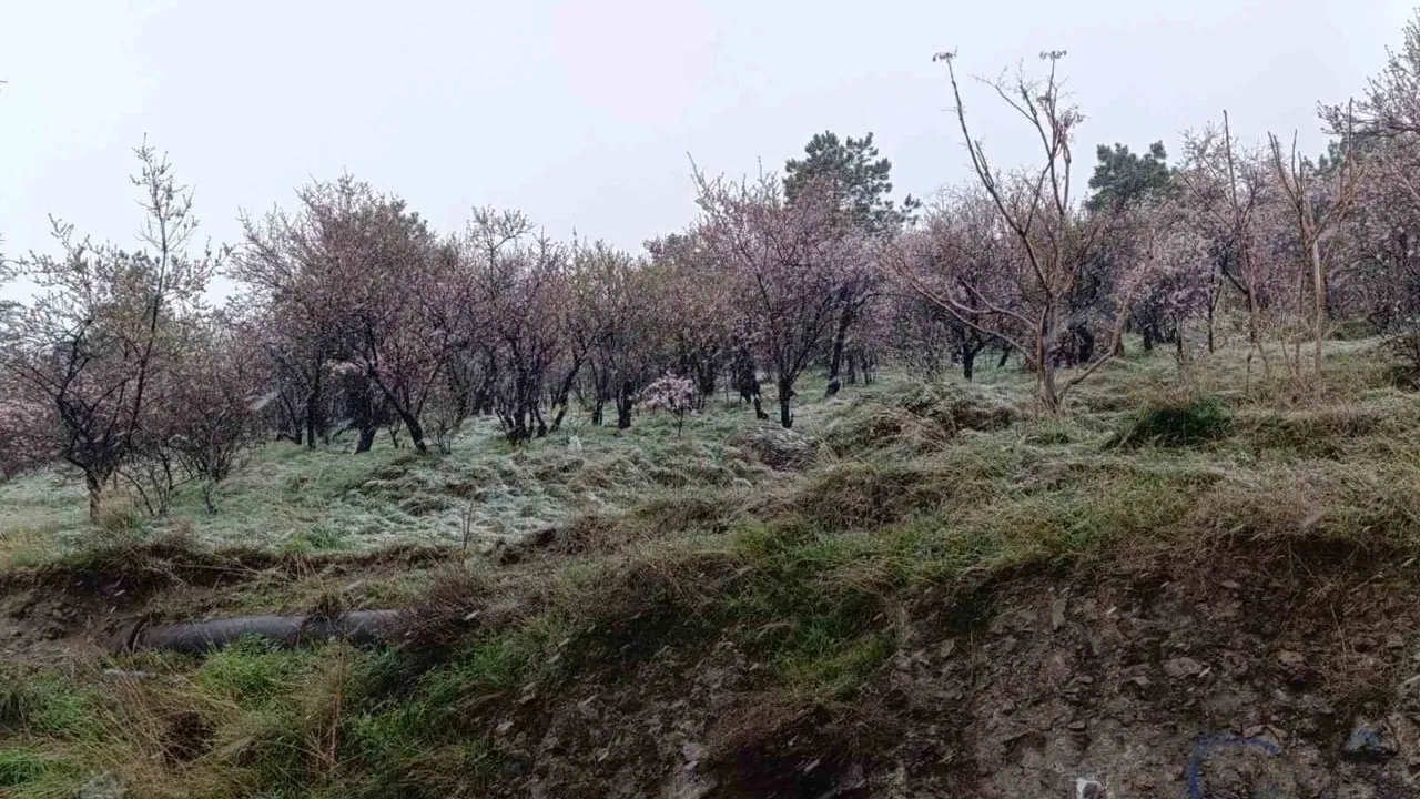 Afyonkarahisar'da Nisan ayında kar yağışı: Kent merkezinde yağış yüksek kesimlerde kara döndü