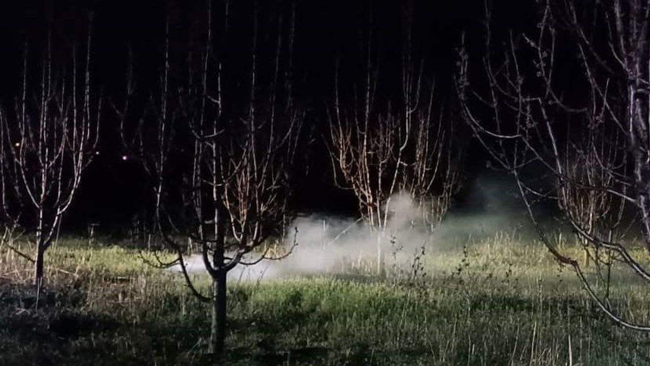 Afyonkarahisar Tarım ve Orman Müdürlüğü, Çay ve Sultandağı'nda zirai donla mücadeleyi sürdürüyor