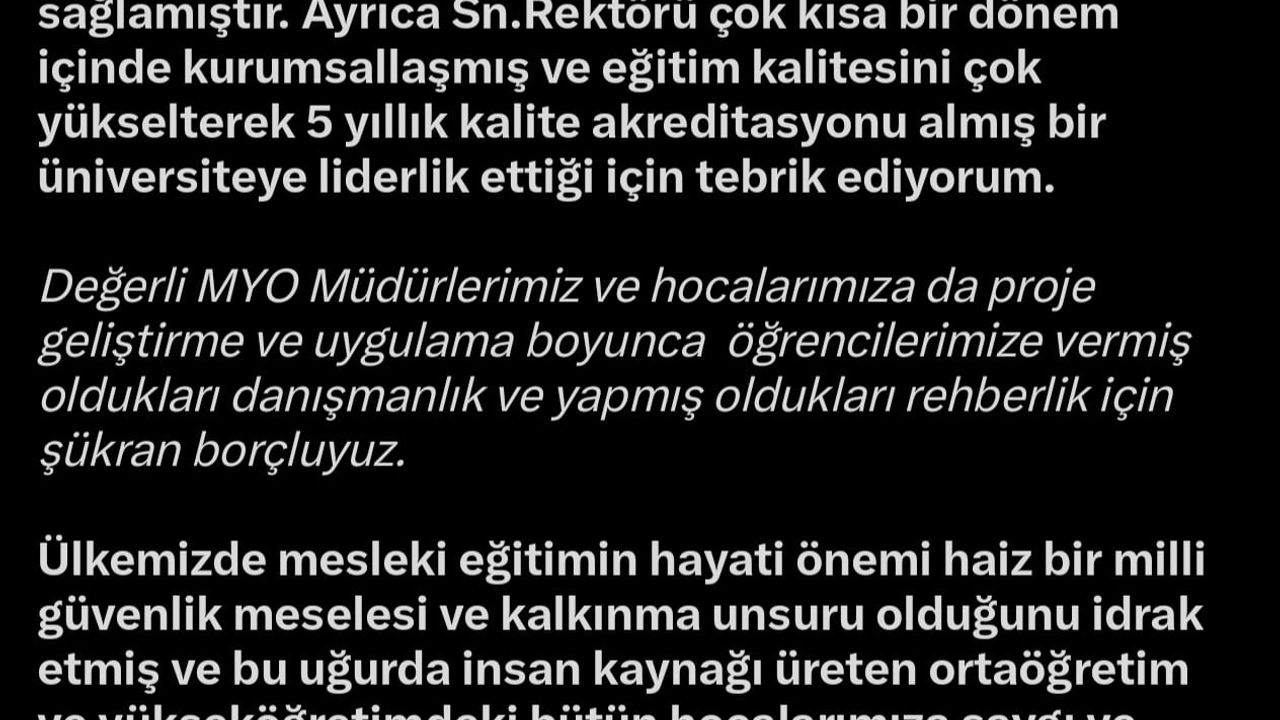 AK Partili Murat Cahid Cıngı’dan KAYÜ yönetimi ve öğrencilere Start-Up MYO teşekkürü