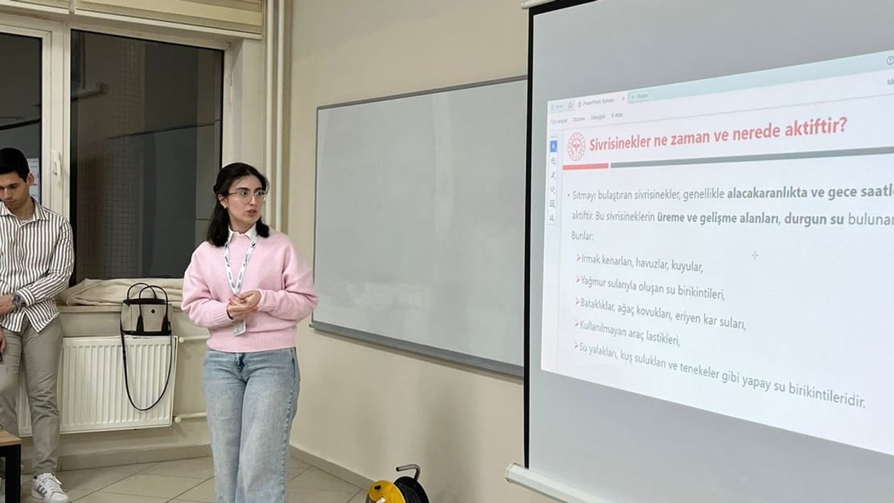 Akçakoca KYK Erkek Öğrenci Yurdu'nda sıtma farkındalık eğitimi — erken tanı ve tedavi vurgusu