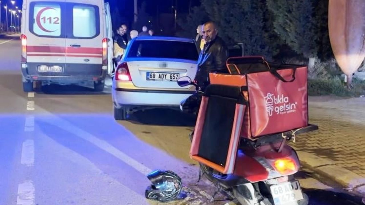 Aksaray'da alkollü ve ehliyetsiz sürücü KGYS görüntüleriyle tespit edildi; motokurye yaralandı