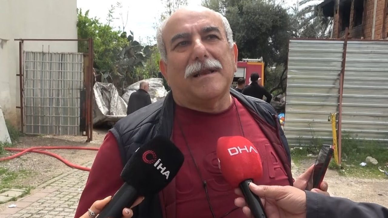 Antalya Balbey'de metruk bina yangını mahalleliyi tedirgin etti