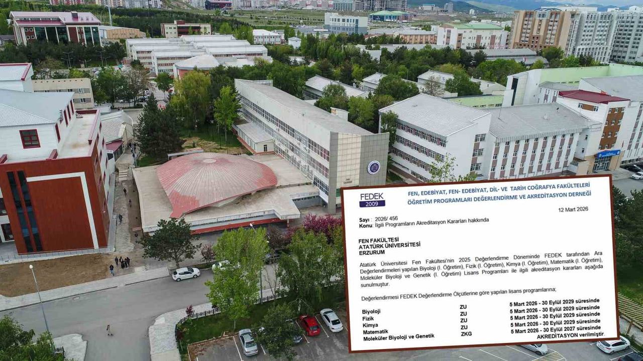 Atatürk Üniversitesi Fen Fakültesi’nin 5 Lisans Programı FEDEK'ten Akreditasyon Aldı