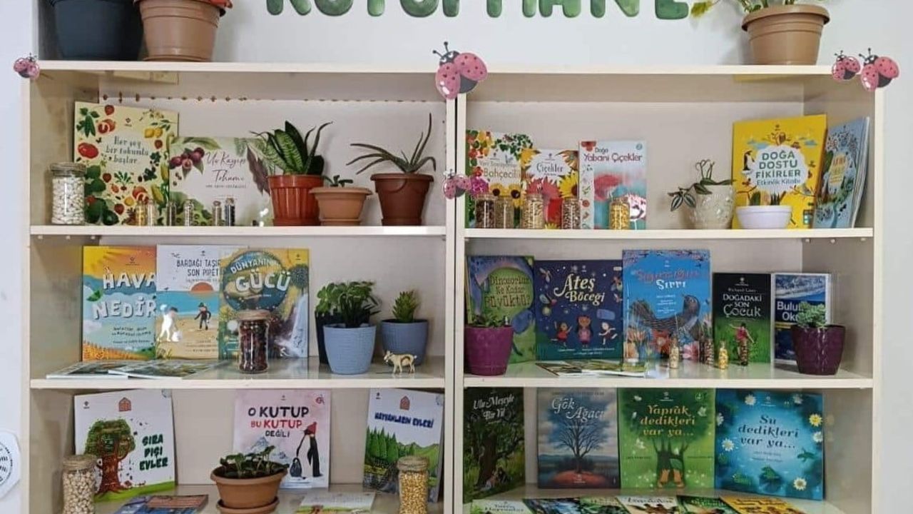Aydıntepe Şehit Erdal Eraslan Ortaokulu'nda 'Agro Kütüphane' kuruldu