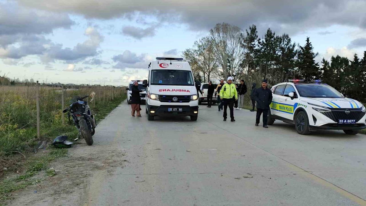 Bafra'da motosiklet kazası: Sedde Organize Sanayi yolu üzerinde 1 yaralı