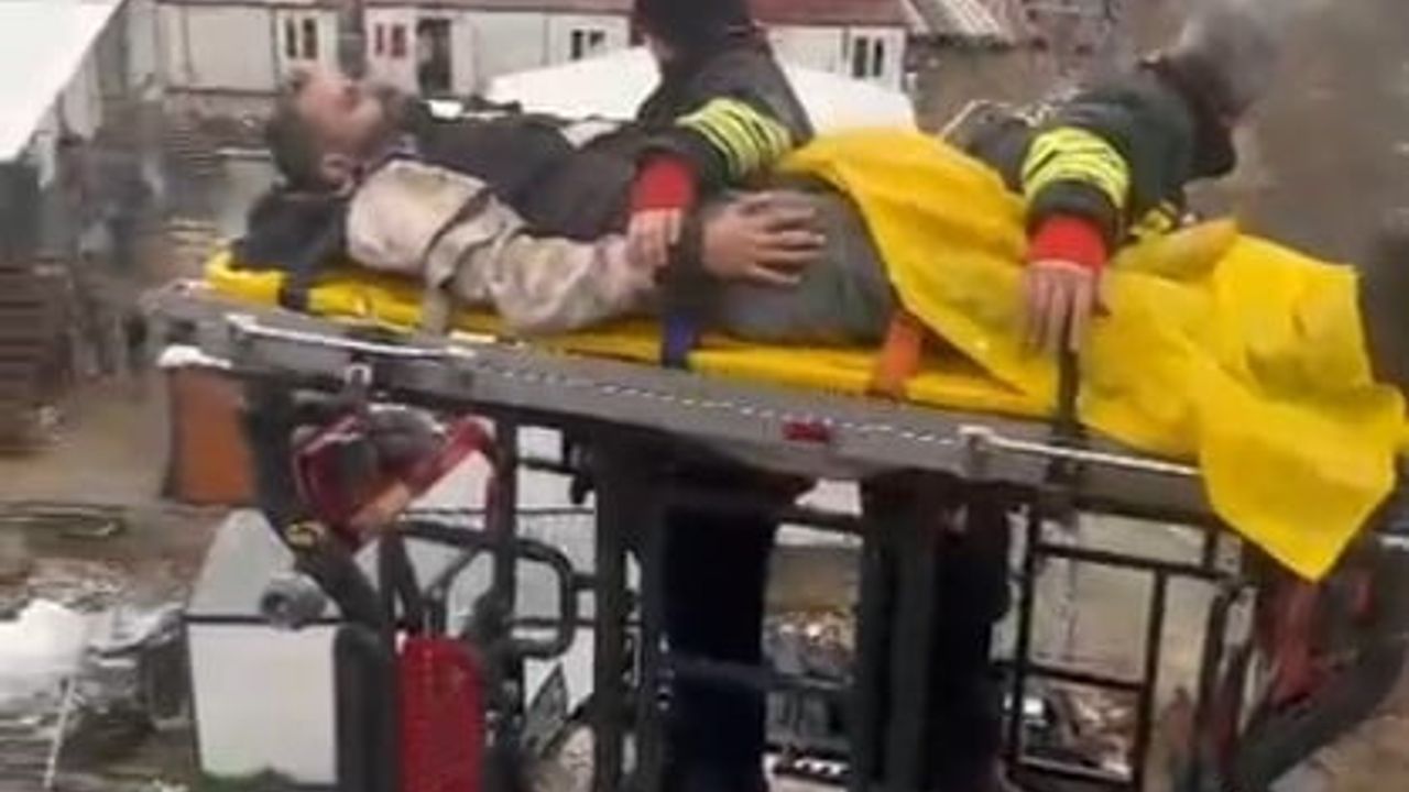 Bafra'da toplu konut inşaatında iş kazası: 1 işçi yaralandı