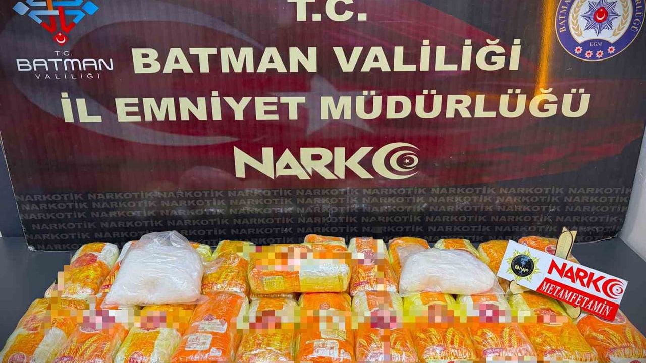 Batman'da çekicide gizlenen 24 kilo 600 gram metamfetamin ele geçirildi, 1 şüpheli gözaltında