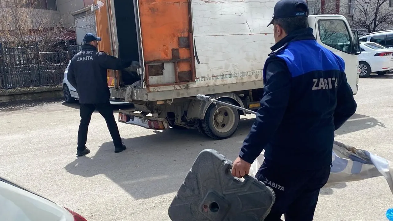 Bayburt’ta kaldırım işgallerine yönelik denetimler sürüyor