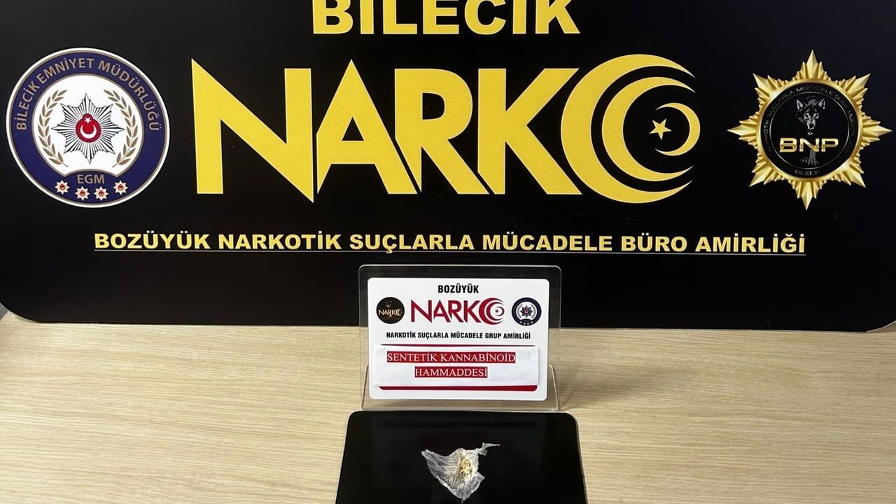 Bilecik'in Bozüyük ilçesinde uyuşturucu operasyonu: 1 şüpheli gözaltında
