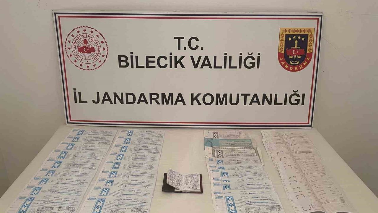 Bilecik'te Jandarmadan Tefecilik Operasyonu: Yaklaşık 4 Milyon TL Değerinde Senet Ele Geçirildi