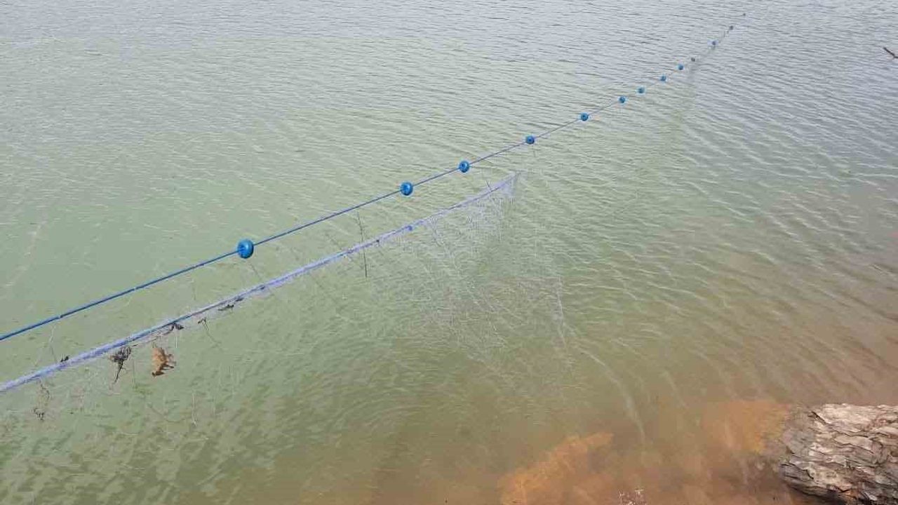 Bozkır’da baraj ve gölet denetimleri sürüyor: Çağlayan Barajı’nda yasak av malzemelerine el konuldu