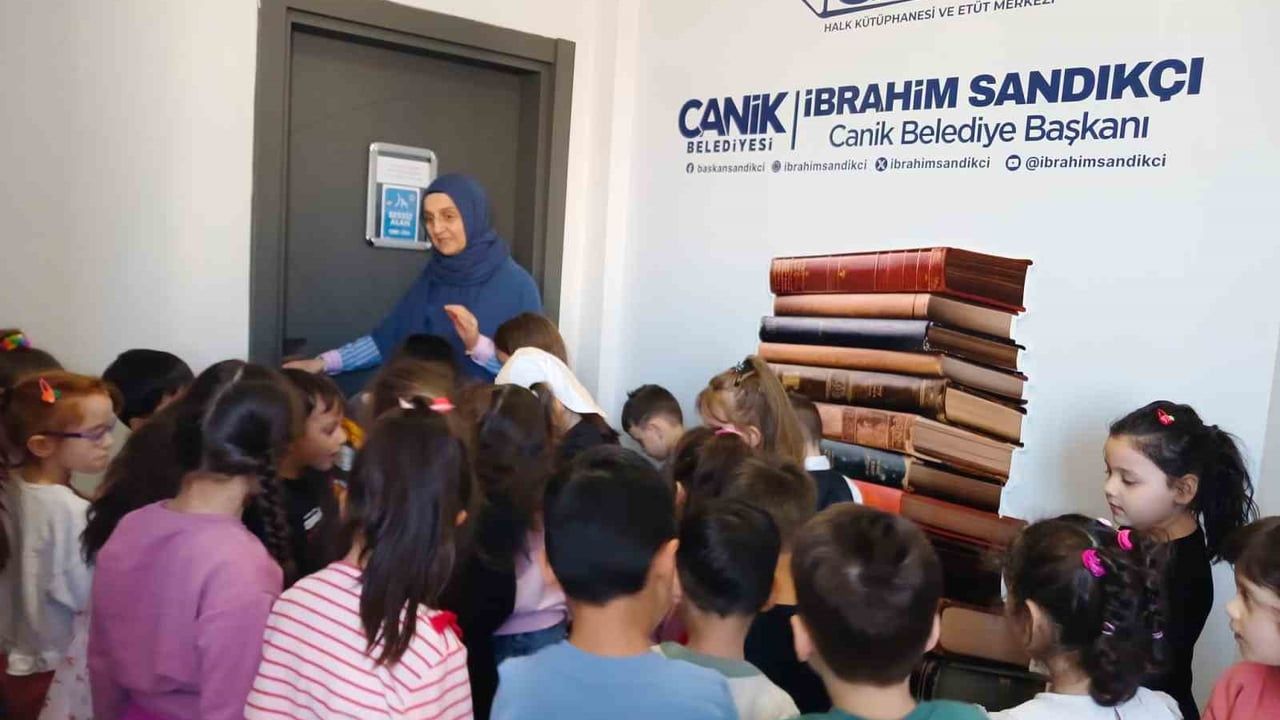 Canik Halk Kütüphanesi ve Etüt Merkezi, gençlerin ve çocukların buluşma noktası oldu