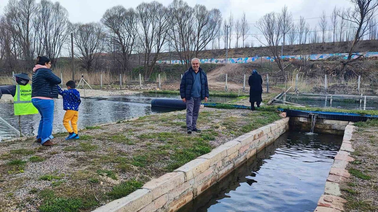 Çayıralan’da kaynak suyunda yetişen alabalıklar ilçe ve çevre sakinlerinin tercihi
