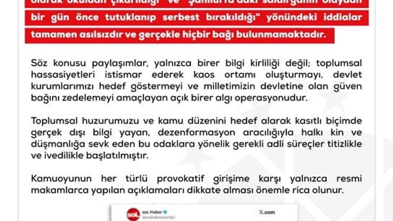 DMM'den Kahramanmaraş ve Şanlıurfa saldırılarıyla ilgili dezenformasyon uyarısı