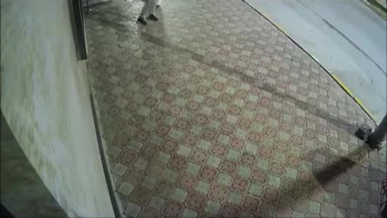 Elazığ'da güvenlik kamerasına yansıdı: İşletme önündeki küllük çalındı