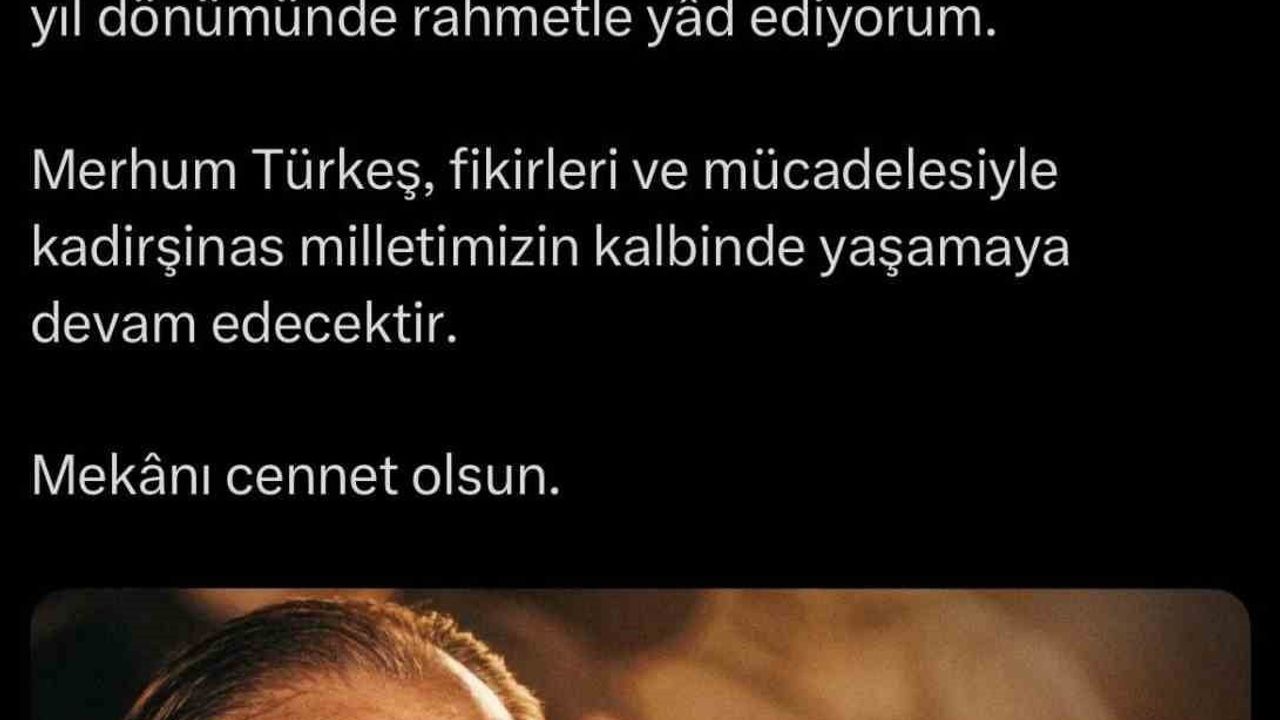 Erdoğan, Alparslan Türkeş'i Vefatının 29'uncu Yılında Rahmetle Andı