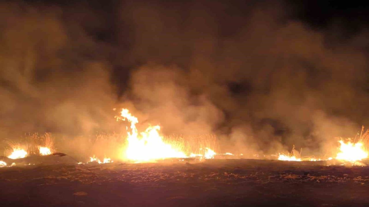 Erzincan'da anız yangını itfaiyenin hızlı müdahalesiyle kontrol altına alındı