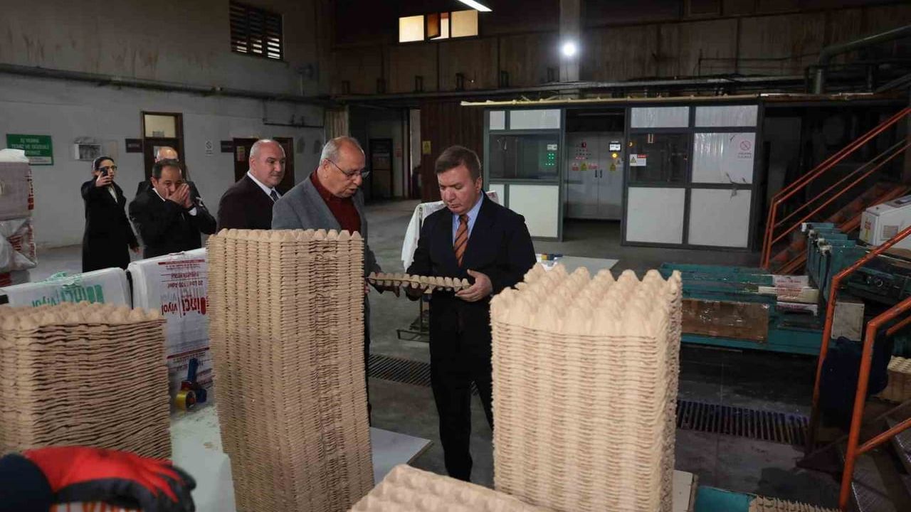 Erzincan'da aylık 6 milyon kapasiteli yumurta viyolü üretim tesisi ziyaret edildi