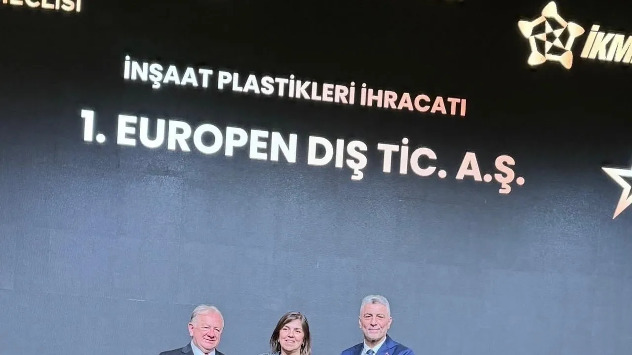 Europen, İKMİB'in '2025 İhracatın Yıldızları' töreninde İnşaat Plastikleri kategorisinde şampiyon oldu