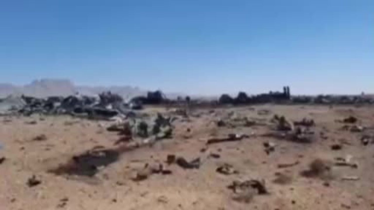 F-15E Pilotunu Arama Operasyonu Sırasında Vurulan İki C-130'un Enkazına Ait Yeni Görüntüler Paylaşıldı