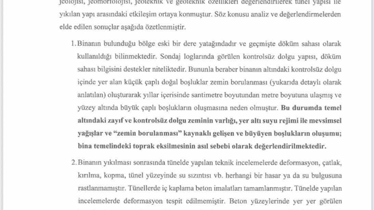 Gebze'de çöken bina: Bilim kurulunun jeolojik-jeoteknik raporu yerel bilirkişi bulgularındaki çelişkileri aydınlatıyor