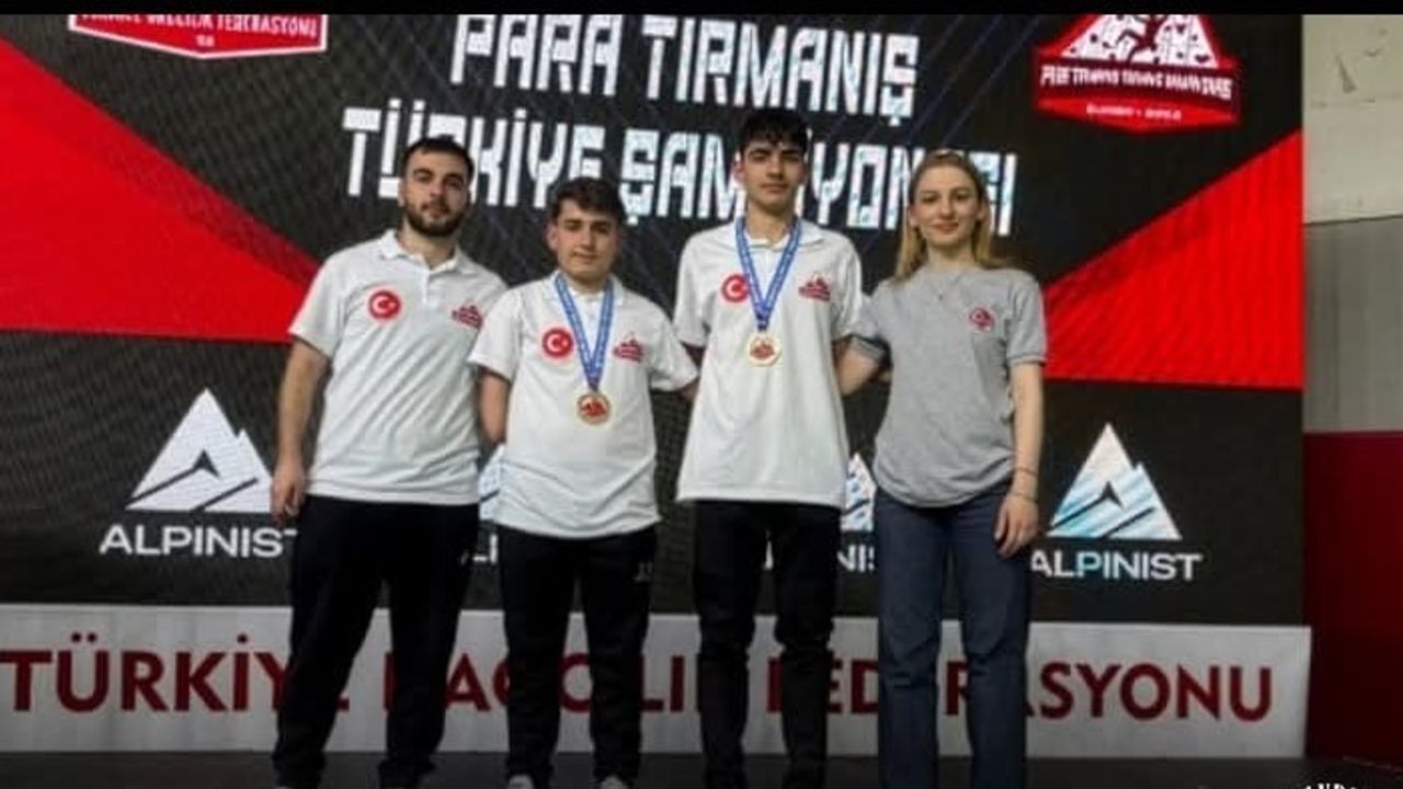 Güroymaklı Sporcu Mehmet Salih Akın, Bursa'da Para Tırmanış Türkiye Şampiyonu Oldu