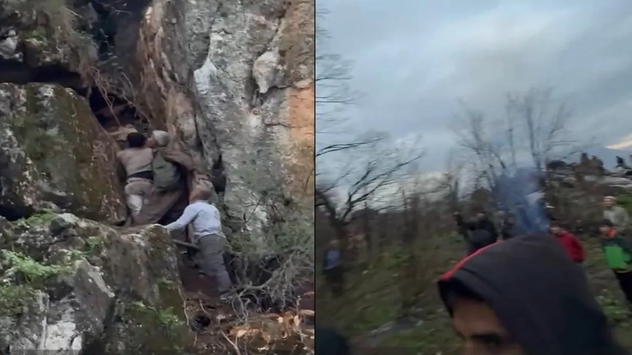 Hakkari Derecik’te Dağda Mahsur Kalan Genç Kurtarıldı