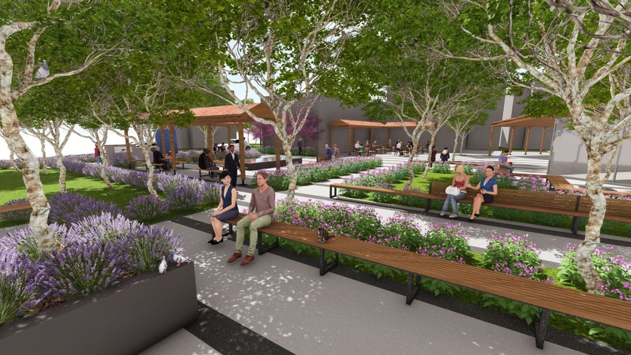 İhsaniye Eski Köy Meydanı 2 bin 260 metrekarelik alanda modern görünüme kavuşuyor