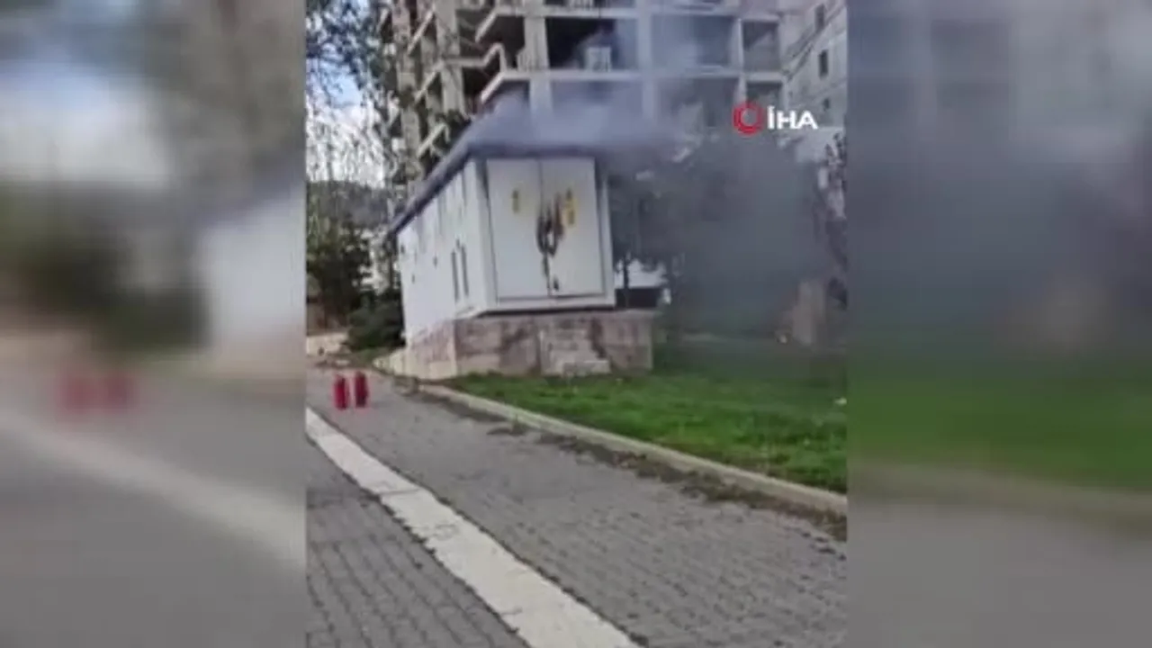 Kahramanmaraş’ta trafoda yangın çıktı; patlama anı kaydedildi