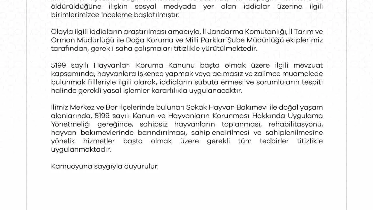 Kemerhisar'da sokak köpeği zehirlenmesi iddiaları: Valilik resmi inceleme başlattı