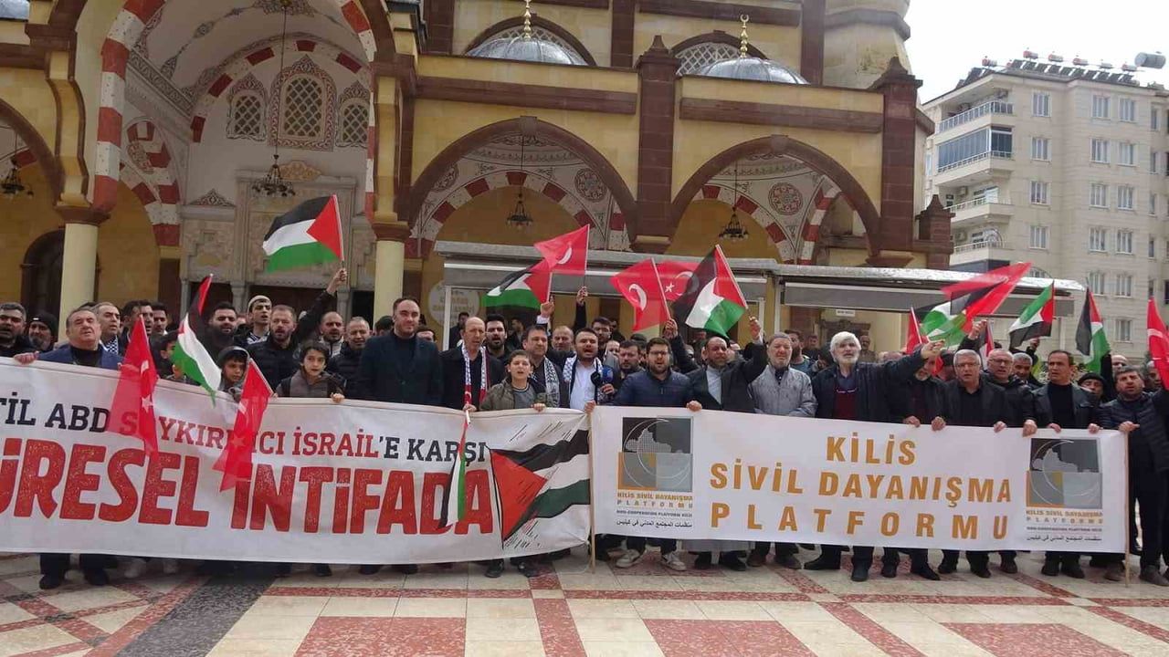 Kilis'te sivil toplum kuruluşlarından Filistin için sessiz kalınmaması çağrısı