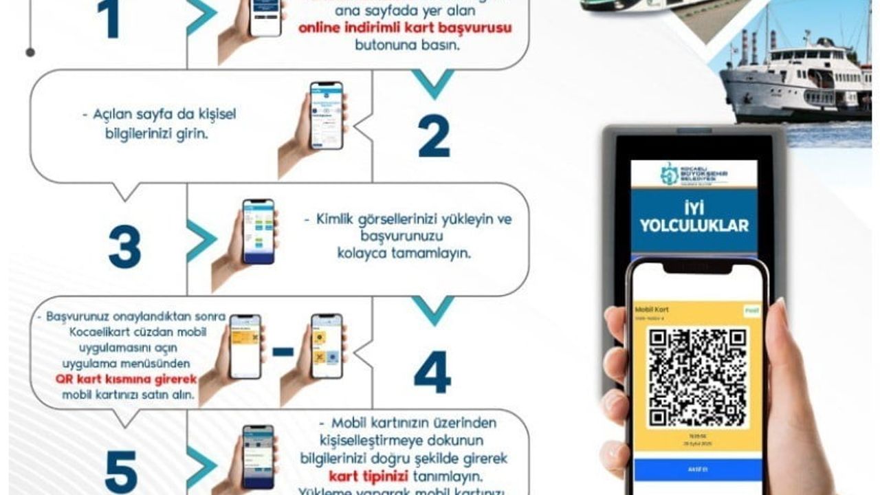 Kocaeli'de toplu taşımada mobil ödemeye geçiş: Online Kocaeli Kart ile QR ile biniş