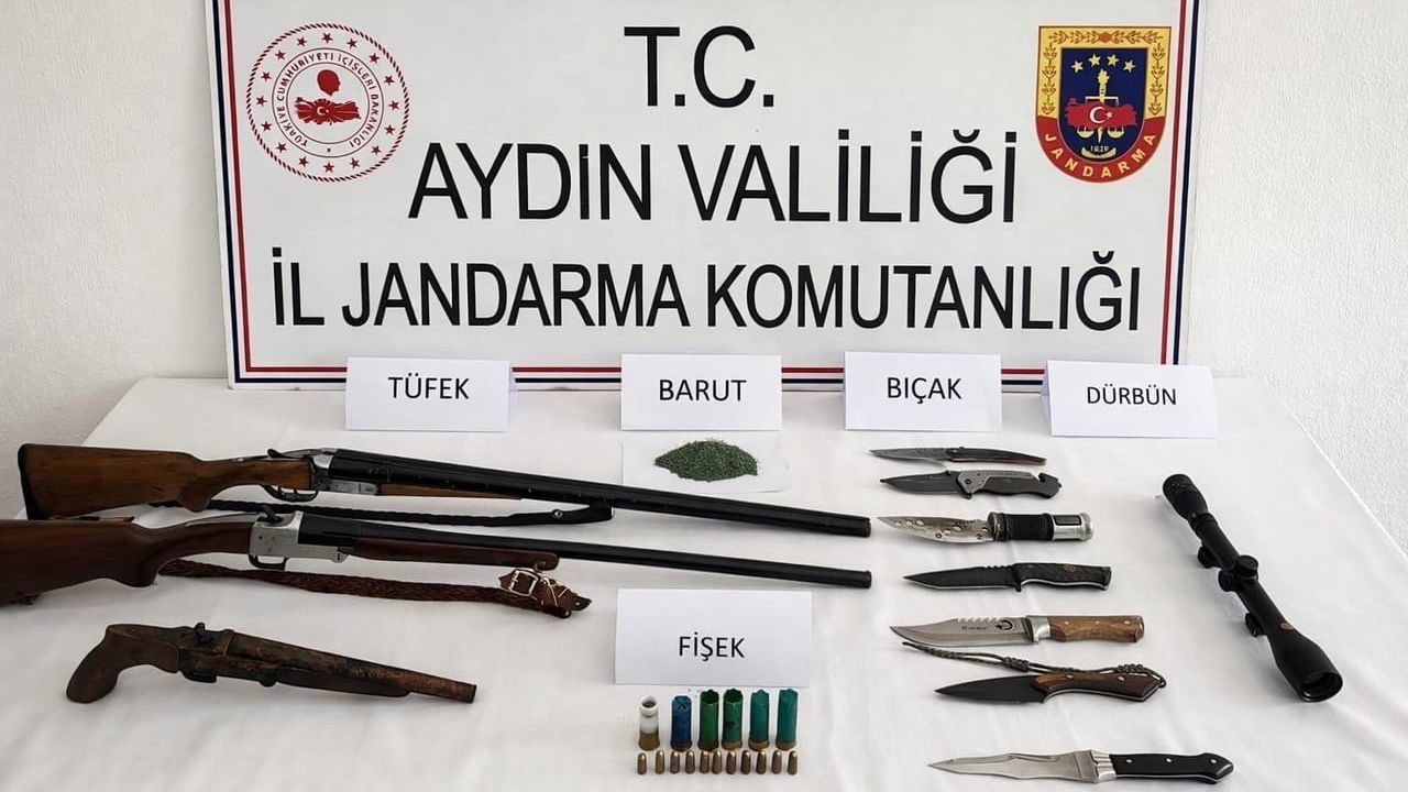 Köşk’te ruhsatsız silah ve mühimmat ele geçirildi