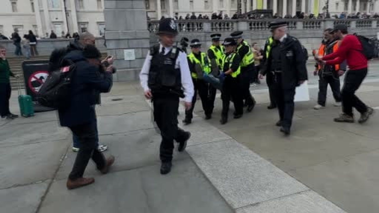 Londra'da 'Filistin için Eylem' destek gösterisine polis müdahalesi: 212 gözaltı