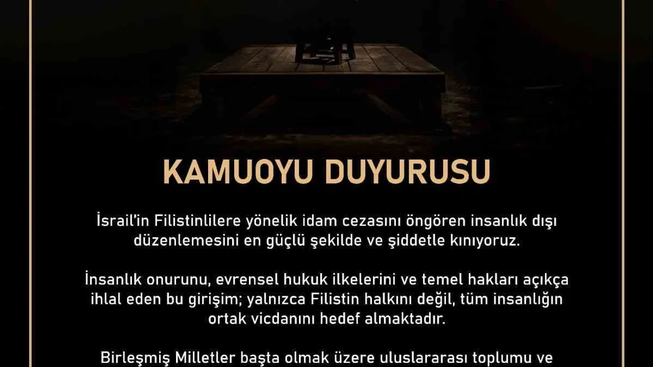 Malatya’daki iki üniversiteden İsrail Parlamentosu’nun idam düzenlemesine tepki