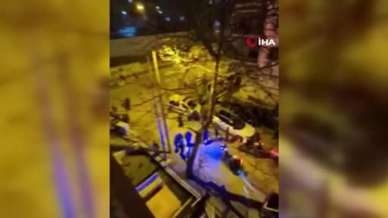 Mamak’ta boşanma aşamasındaki kişi kayınvalidesinin evi önünde aracını yaktı, havaya ateş açtı