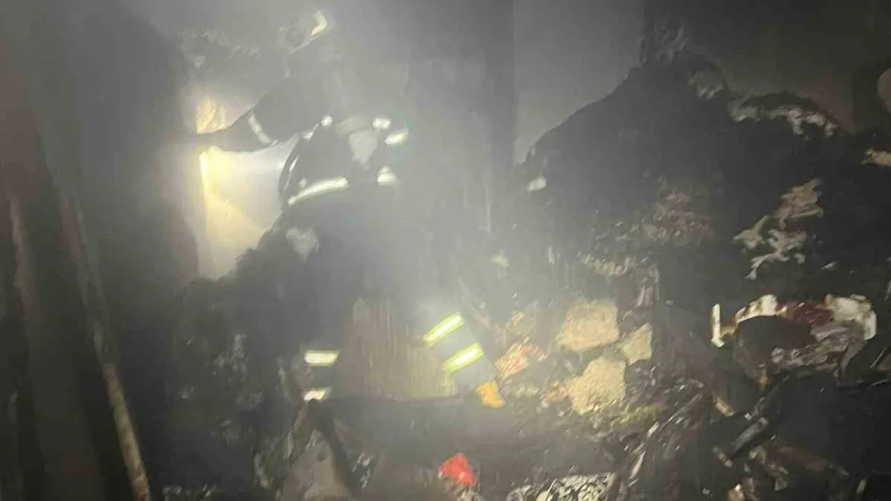 Mardin’in Artuklu ilçesinde müstakil evde yangın söndürüldü