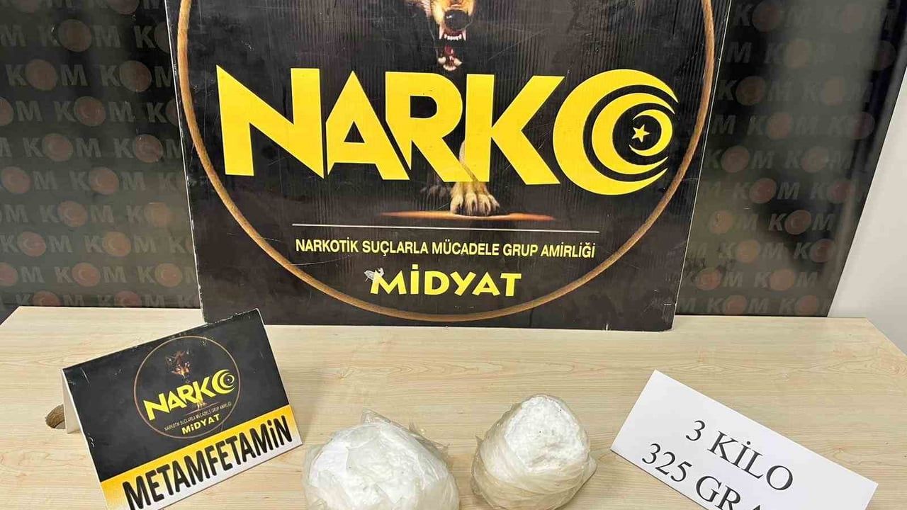 Midyat'ta Narkotik Operasyonu: 3 kilo 325 gram metamfetamin ele geçirildi