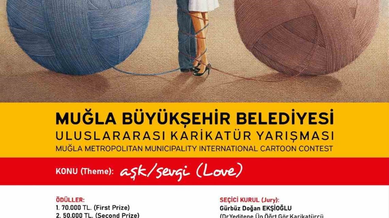 Muğla 6. Uluslararası Karikatür Yarışması 'Aşk‑Sevgi' temasıyla başlıyor