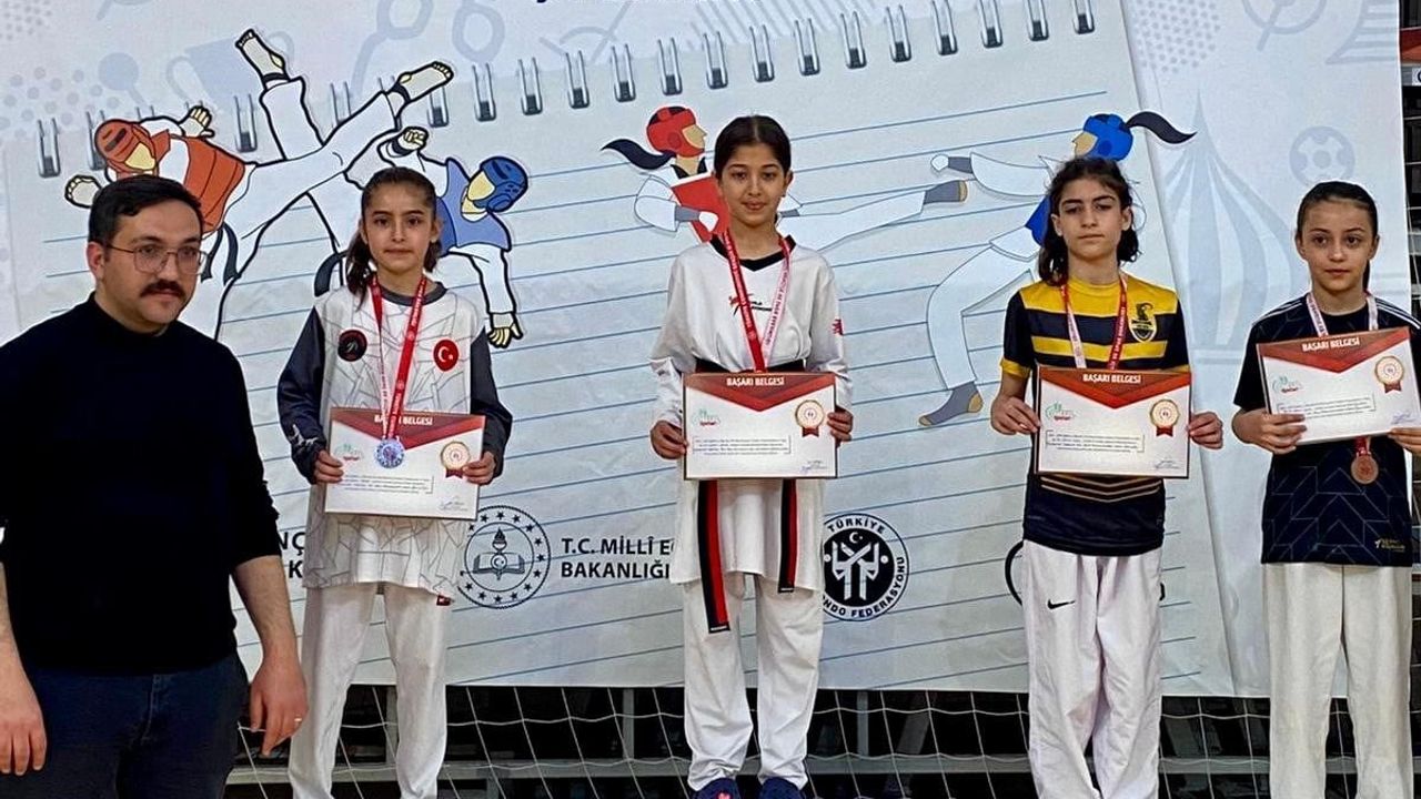 Niğde, Şanlıurfa'daki Okul Sporları Yıldızlar Taekwondo Yarı Finalinde 2 Altın, 2 Gümüş, 1 Bronz