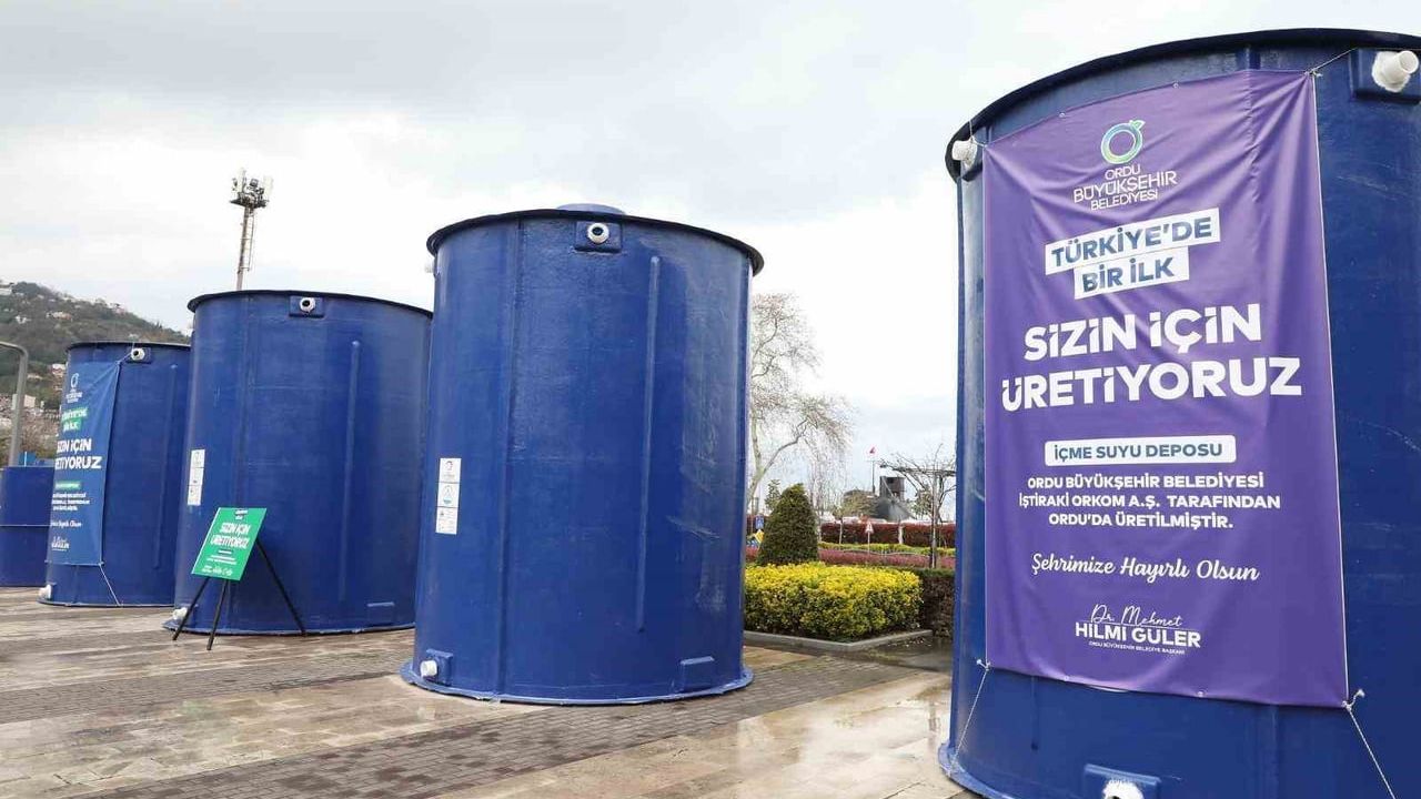 Ordu, 30 ton kapasiteli fiberglas su depolarıyla kuraklığa karşı önlem alıyor