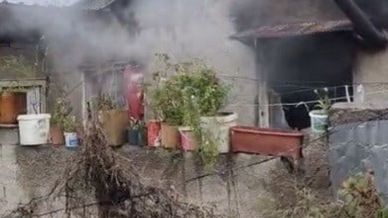 Osmaniye'de Eyüp Sultan Mahallesi'nde tek katlı ev yangını itfaiye tarafından söndürüldü