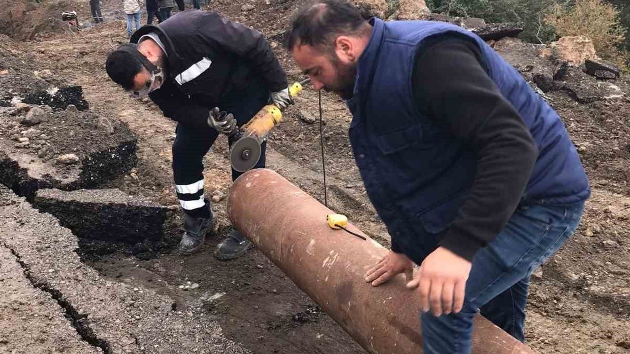Payas’ta 300'lük çelik isale hattındaki arıza hızlı müdahaleyle giderildi