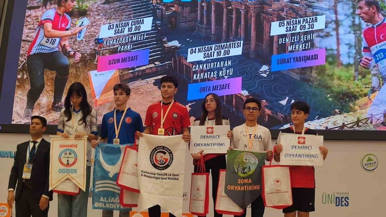 Pazarlar Spor Lisesi öğrencisi Medine Nur Gökcan, Türkiye Oryantiring Şampiyonası'nda üçüncü oldu