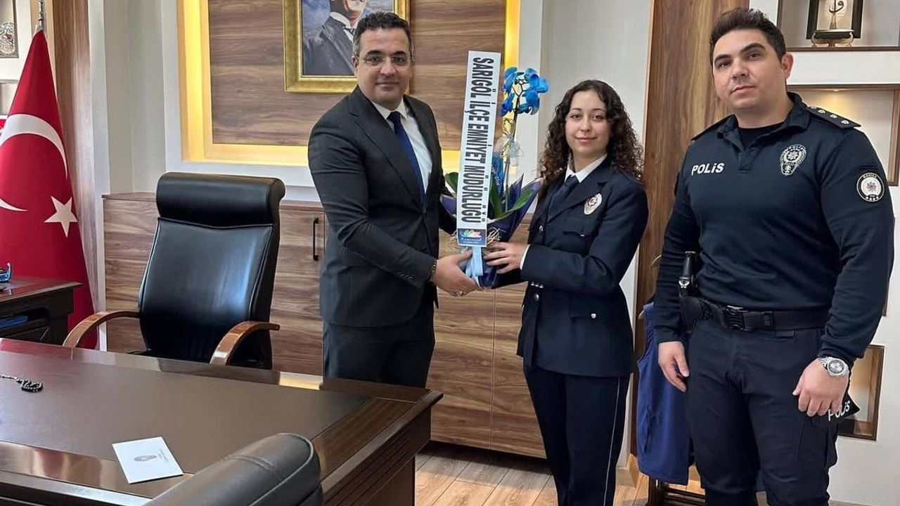 Sarıgöl'de Polis Haftası kapsamında Kaymakam Halil Dalak'a ziyaret