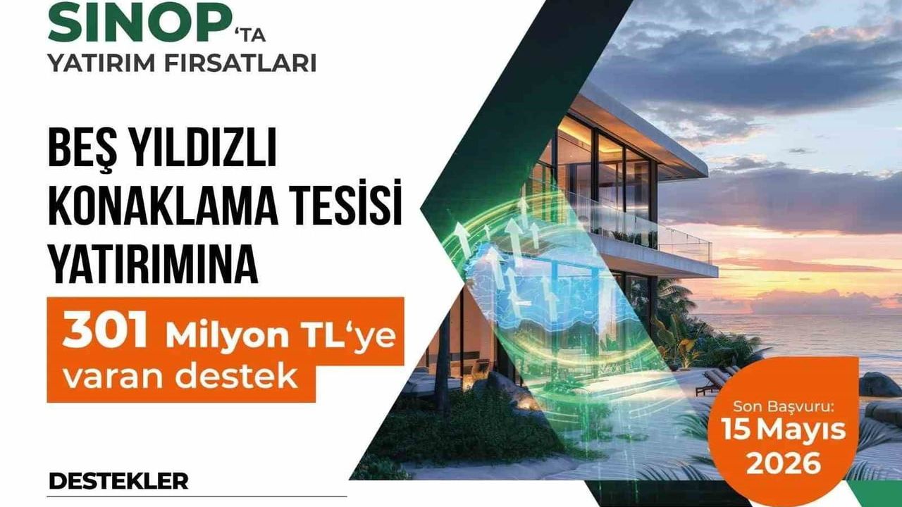 Sinop'ta beş yıldızlı turizm yatırımlarına 301 milyon TL'ye kadar destek