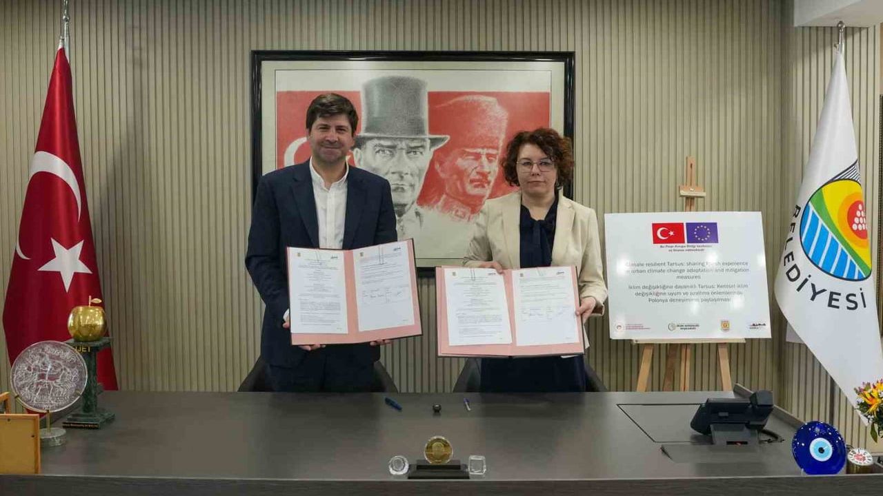 Tarsus Belediyesi ile Warka Belediyesi, AB destekli 'İklim Değişikliğine Dayanıklı Tarsus' projesinde iş birliği anlaşması imzaladı
