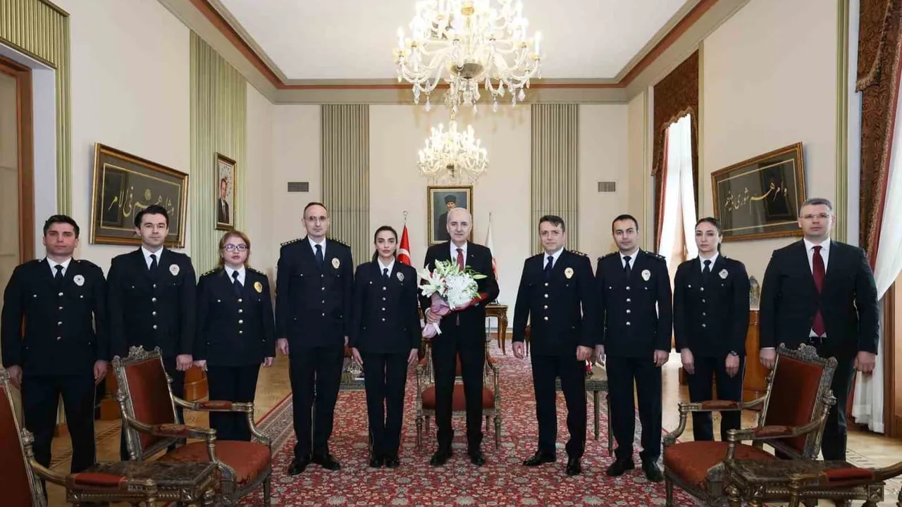 TBMM Başkanı Kurtulmuş, Koruma Daire Başkanı Çelik ve emniyet mensuplarını kabul etti